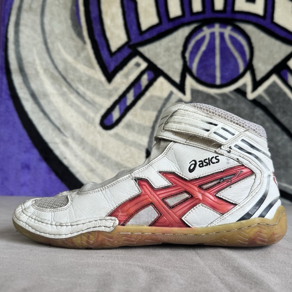 Size 10.5 - ASICS‎ Supreme Lyteflex 2 Wrestling Shoes White Red